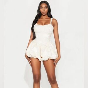 Fashion Jewelry Cream Jumpsuit